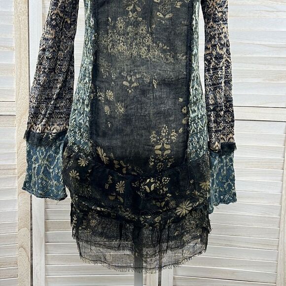 Free People Caspia Ruffle Knit Cardigan Sweater XS - Picture 11 of 16